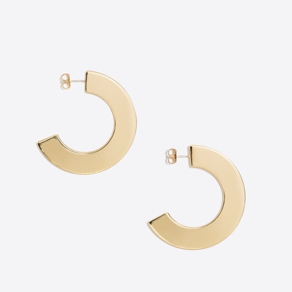 J. Crew Jewelry - Final ⬇️! JCrew Golden Disc Hoop Earrings